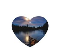 Moonlit Canoe Allagash River Printing Fashion Car Ambientador Tarjetas 10 piezas Perfumadas para Coche Hojas Colgantes