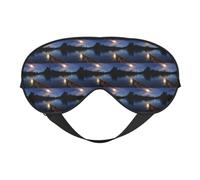 Moonlit Canoe Allagash River Printing Soft Dual Use Sleep Blocks Light Efficiently Blackout Eye Mask for Sleeping