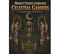 Moonlit Fantasy Landscapes: Celestial Gardens Coloring Book for Adults: 50+ Enchanting Moonlit Gardens, Floral Labyrinths, Angelic Statues & Magical ... Stress Relief, and Creative Mindfulness