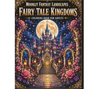 Moonlit Fantasy Landscapes: Fairy Tale Kingdoms: Black Background Coloring Book for Adults with 50+ Enchanted Castles, Moonlit Fantasy Landscapes, Magical Gardens, and Fairy Tale Scenes