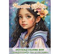 Moonlit Garden: A Dreamlike Fantasy Coloring Journey Beneath the Moon