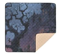 Moonlit Haunted Castle - Alfombra de juego plegable para actividades de bebé, no tóxica, alfombra de juego de viaje para bebés pequeños, 50 x 50 pulgadas