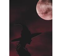 Moonlit Magic: Witch & Cat Composition Notebook for Spellbinding Ideas: Gothic School Notebook with Enchanted Witch Silhouette and Full Moon - Perfect for Halloween, Journaling, or Everyday Spells