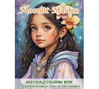 Moonlit Maiden: A Dreamlike Fantasy Coloring Journey Beneath the Moon