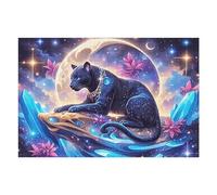 Moonlit Pantera Negra Puzzle 1000 Piezas Cartón Grueso para Coleccionistas Fauna Silvestre Ocio Creativo En Casa Calmar La Mente Pieza Colección Más Vendido 1000 PCS