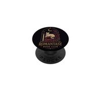 Moonlit Romantasy Book Club Reader, Estilo Gato y Rosas PopSockets PopGrip Adhesivo