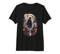 Moonlit Ronin Wanderer Japanese Samurai Cherry Blossom Japón Camiseta Premium