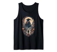 Moonlit Ronin Wanderer Japanese Samurai Cherry Blossom Japón Camiseta sin Mangas