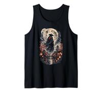 Moonlit Ronin Wanderer Japanese Samurai Cherry Blossom Japón Camiseta sin Mangas