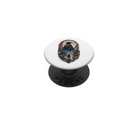 Moonlit Ronin Wanderer Japanese Samurai Cherry Blossom Japón PopSockets PopGrip Adhesivo