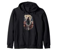 Moonlit Ronin Wanderer Japanese Samurai Cherry Blossom Japón Sudadera con Capucha