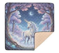 Moonlit Sky Equine Spirit - Alfombra de juego grande y elegante para actividades de bebé, para interiores y exteriores, cómoda alfombra de actividades para bebés, niños pequeños, 50 x 50 pulgadas