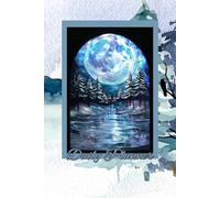 Moonlit Winter Daily Planner 6 x 9 | Stained Glass Forest Daily Organizer | 140-Page Aesthetic Planner