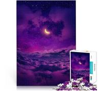 MOONRISE- Rompecabezas de 1000 piezas para adolescentes, rompecabezas para aliviar el estrés, desafío difícil con piezas totalmente entrelazadas de forma aleatoria, 38 x 26 cm