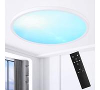 MOONSEA Plafon LED Techo Sky, 48W Regulable Lámpara de techo LED con Mandoa Distancia, 3000-6000K, Plafon redonda para dormitorio, habitación infantil, cocina, Ø50cm, Blanco