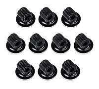 MoonSing Clips de Soporte de Bolígrafo, Portalápices Autoadhesivos, Organizador de Clip Lápices con Anillo de Resorte Ajustable para Pizarra Refrigerador Tablero Mapa Boletín, Negro (10 Piezas)