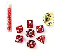 Moonstone - Juego de mini dados DND de 10 mm para MTG RPG Dungeons and Dragons Juego de rol, color rojo piedra lunar