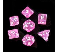 Moonstone - Juego de mini dados DND de 10 mm para MTG RPG Dungeons and Dragons juego de rol, color rosa piedra lunar