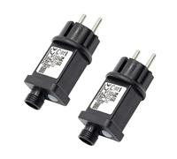 moonsun 2X Fuente de Alimentación de Enchufe de Transformador de 24 V Adecuada para Navidad, Halloween, Decoraciones de Equipos LED, Enchufe de La UE