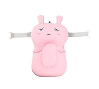 Moonvvin - Almohadilla de baño para bebé, almohada de baño suave flotante para bebé y tumbona para recién nacido (conejo rosa con gancho)