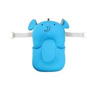 Moonvvin - Almohadilla de baño para bebé, almohada de baño suave flotante y tumbona para recién nacido, cojín para bañera (elefante azul con gancho)