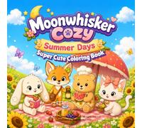 Moonwhisker Cozy: Summer Days: A Cute and Cozy Coloring Book for Adults and Kids Featuring Adorable Animal Friends in Magical Summer Adventures
