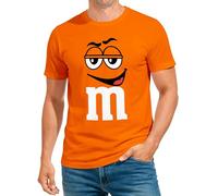 MoonWorks® Camiseta de carnaval M para hombre, diseño de grupo, 4 naranja., L