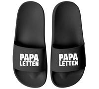 MoonWorks Chanclas de baño para papá/abuelo con texto divertido, idea de regalo para abuelo, padre, Papá 1 Negro Negro, 45