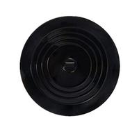 MoonyLI - Tapón para bañera de 2 piezas - Tapón de desagüe grande de silicona - Tapón de desagüe para fregadero - Tapón para el pelo - Tapa de aspiración plana - Tapón para fregadero universal, Negro