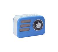 Mooov 477242 - Radio Vintage Bluetooth 5.4 con Batería Recargable, Radio FM/Am/SW Portátil Retro, Altavoz Inalámbrico Compacto, USB y microSD, 6h Autonomía - Azul
