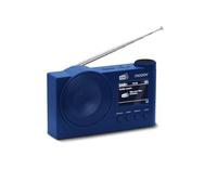 Mooov 477255 - Radio Dab+ y FM con Bluetooth 5.0, Despertador Doble Alarma, Pantalla Color, USB MP3, Batería Recargable hasta 15h, Función Sleep, Azul