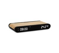 Mooov 477349 Despertador Efecto Madera con Cargador por Inducción de 15W