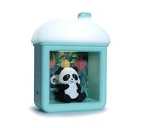 mooov 477515 - Luz bebé nocturna, luz nocturna infantil interactiva, 3 modos de iluminación, lámpara bebé noche, recargable, luz quitamiedos niños, silicona suave, figura panda 3D extraíble