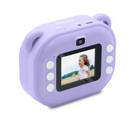 Mooov 477523 - Camara Fotos Infantil instantanea, 2,4’‘ Full HD/HD, cámara Fotos Infantil para niños y niñas, 18 Efectos/Marcos, 5 Juegos, 2 Rollos de Papel fotográfico de impresión, Lila