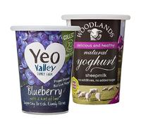 MOOPOPS - Tapas grandes para ollas. 2 tapas de silicona reutilizables específicamente diseñadas para adaptarse a macetas estándar de yogur y crema para sellar la frescura, natural (sin color)