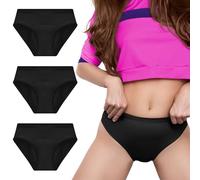 MOOPRA Bragas Menstruales Niñas en Fibra de Bambú | Absorción en Nido de Abeja, Transpirables, Antibacterianas | Ecológicas y Reutilizables | Niñas y Adolescentes | Incontinencia Leve (Pack de 3)