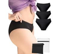 MOOPRA Pack de 3 Bragas menstruales Flujo abundante | 4 Capas Muy Absorbentes | Braguitas menstruales Mujer y niña | Oeko-Tex | Lavable y Reutilizable + Bolsa de Transporte + Red de Lavado