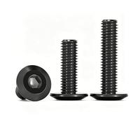 MOOPW Acero inoxidable 304 Cabeza plana Biselado Hexagonal interno Pernos Cabeza grande Borde biselado Muebles Allen Tornillos de máquina M5 x 10mm 20 Pcs