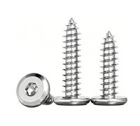 MOOPW Acero inoxidable 304 Cabeza plana grande Biselada Hexagonal interno Tornillos autorroscantes Muebles Allen Autoperforantes Tornillos para madera M8 x 16mm 10 Pcs