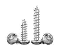 MOOPW Acero inoxidable 304 Cabeza redonda Torx Tornillos autorroscantes Conducto en estrella Antirrobo Tornillos autoperforantes M4 x 14mm 50 Pcs