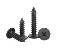 MOOPW Acero inoxidable 304 Cruz Cabeza plana Tornillos autorroscantes Extrafinos Perfil bajo Avellanados Tornillos autoperforantes M6 x 45mm 10 Pcs