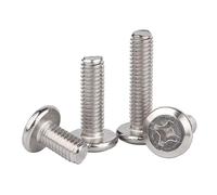 MOOPW Acero inoxidable 304 Cruz Empotrado Cabeza plana Pernos de conexión Dormitorio Armarios Contrachapado Cabeza plana Tornillo de máquina M2 x 14mm 100 Pcs