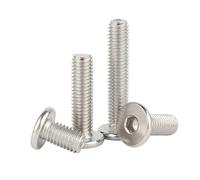 MOOPW Acero inoxidable 304 Hexagonal interno Cabeza plana Pernos Extra fino De bajo perfil Ordenador Tornillos para máquinas M6 x 55mm 10 Pcs