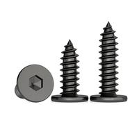 MOOPW Acero inoxidable 304 Hexagonal interno Cabeza plana Tornillos autorroscantes Extrafinos Perfil bajo Avellanados Tornillos autoperforantes M8 x 25mm 10 Pcs