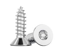 MOOPW Acero inoxidable 304 Torx Avellanado Tornillos autorroscantes Hexagonal Estrella Cabeza plana Antirrobo Tornillos autoperforantes M3 x 30mm 50 Pcs