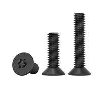 MOOPW Acero inoxidable 304 Torx Pernos avellanados Estrella Cabeza plana Antirrobo Antimanipulación Tornillos de máquina M8 x 14mm 10 Pcs