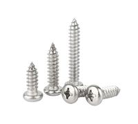 MOOPW Cabeza redonda Tornillos para madera - Acero inoxidable 304 Tornillos autorroscantes Cruz Cabeza Panorámica Cola puntuada Tornillos Autoperforantes M5 x 30mm 20 Pcs