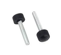 MOOPW M5 x 30mm 20 Pcs Tornillos Cabeza moleteada Redonda Ajustable Perilla Acero al carbono Manija Apretarse Tornillos de pulgar Tornillo de sujeción Plástico Agarre