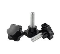 MOOPW Tornillos Cabeza moleteada Diámetro de la cabeza 38mm Perilla Manija Apretarse Tornillos de pulgar Tornillo de sujeción Plástico Agarre M10 x 70mm 4 Pcs
