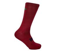 Mooquer Calcetines de Ciclismo Altos Transpirables Bordados Wine Classy Evo II Granate, Ciclismo de Carretera, Gravel, MTB (FR/ES, Números, 37, 39, Regular, Alto, Rojo)